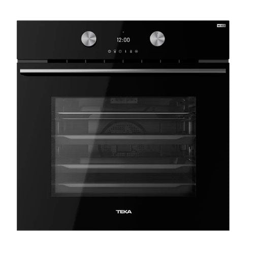Hornos Multifunción 60cm 71L Teka HLB 8700 P Pirolítico AirFry Wifi Cristal Negro