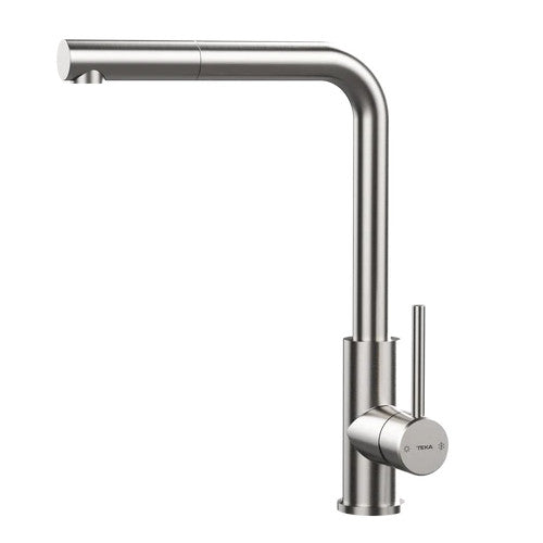 Grifo de cocina monomando Teka 116020022 inox caño alto extraíble