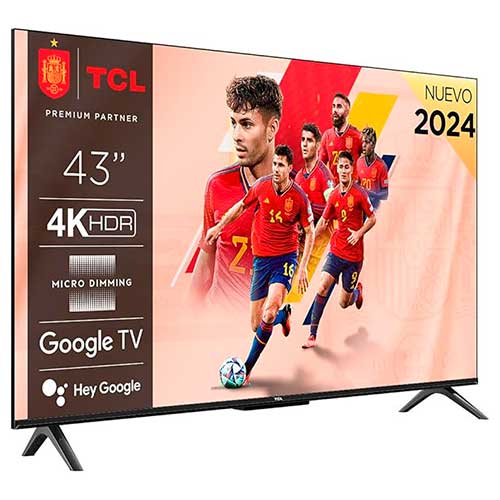 Televisor LED 43" 4K TCL 43P61B Google TV Clase F