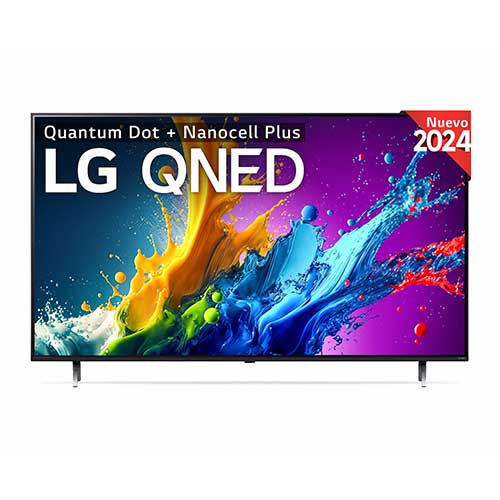 Televisor Qled 55" 4K LG 55QNED80T6A Smart TV WebOS24 Negro Clase E