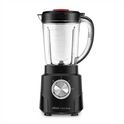 Batidora Vaso 600W 1,5L Ufesa Coral Black Con molinillo Negro