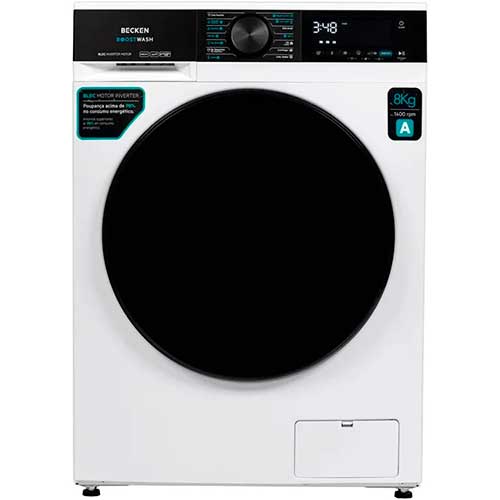 Lavadora 8KG 1400rpm Becken BWM8812WH Boostwash Vapor Blanca Clase A
