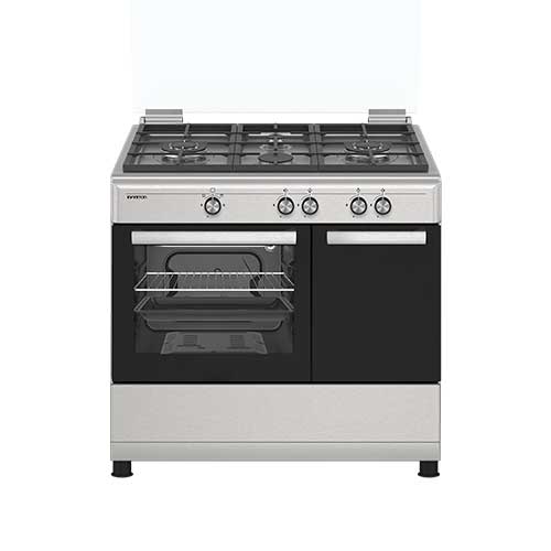 Cocina 4 Fuegos 80X90X60CM Infiniton CC90X2W4F Inox