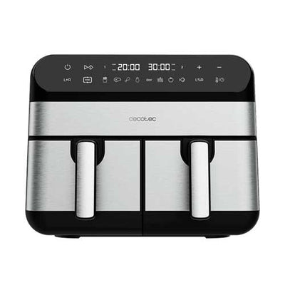 Freidora de Aire 9L 2800W Cecotec CE3489 Cecofry Advance 9000 2 Cestos Temperatura Dual Inox