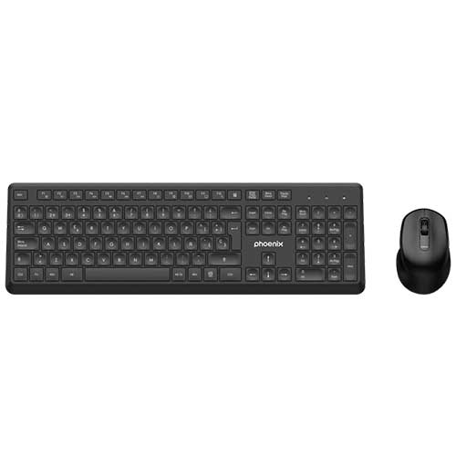 Teclado + Ratón Phoenix CW101 Inalámbrico Negro