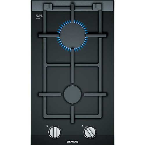 Dominó Gas 2 Fuegos 30cm Siemens ER3A6BB70 iQ700 Cristal Negro