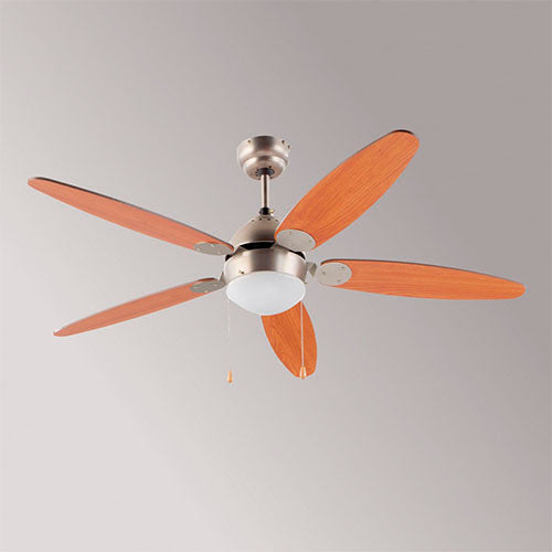 Ventilador de techo con luz 30CM 5 aspas FM VT130 5A Madera