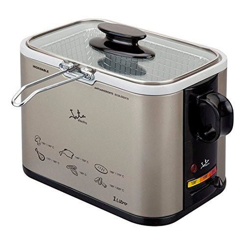 Freidora 1 Litro 1000W Jata FR326 Ecológica con Tapa de Cristal