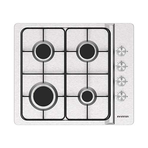 Encimera Gas 4 Fuegos 60cm Infiniton GAS4BNAI Inox