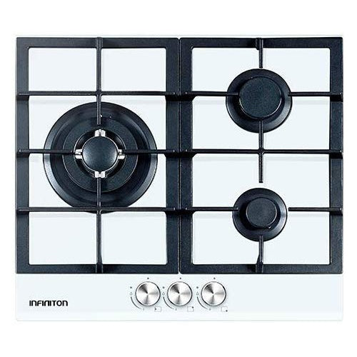 Cristalgas 3 Fuegos 60cm Infiniton GG332 Cristal Blanco