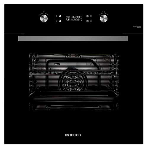 Horno Multifunción 60cm 70L Infiniton HORNOP709FB Pirolítico Cristal Black
