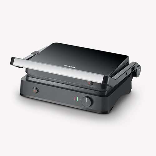 Grill Contacto y Parrilla 1800W Severin KG2398 Placas desmontables Negro