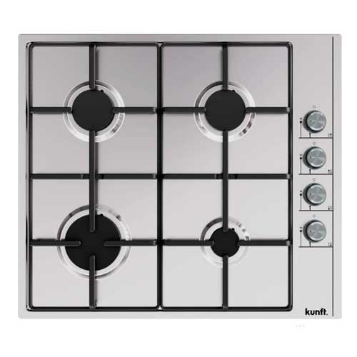 Encimera Gas 4 Fuegos 62.6cm Kunft KGH8853 Inox