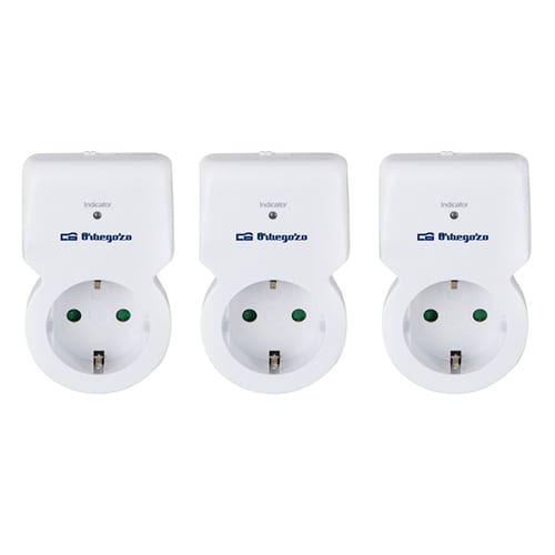 Pack de 3 Enchufes Inteligentes Orbegozo PG30 con Mando a Distancia
