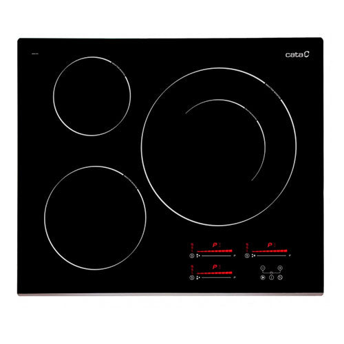 Inducción 3 Zonas 63cm Cata INSB 6032 BK Cristal Negro