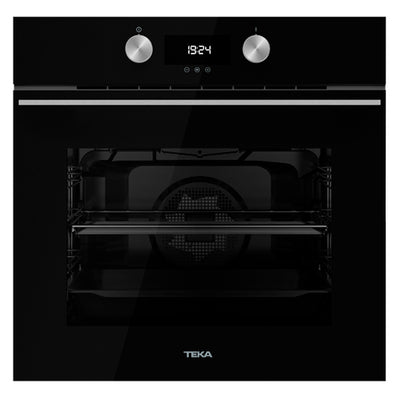 Horno Multifunción 60cm 70L Teka HLB 8400 BK 1 guía Hydroclean Cristal Negro Clase A+