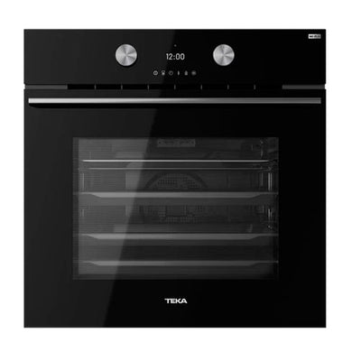 Hornos Multifunción 60cm 71L Teka HLB 8700 P Pirolítico AirFry Wifi Cristal Negro