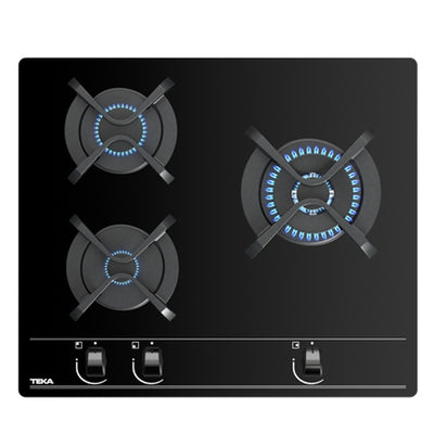Cristalgas 3 fuegos 60cm Teka GBC 63010 KBN natural negro