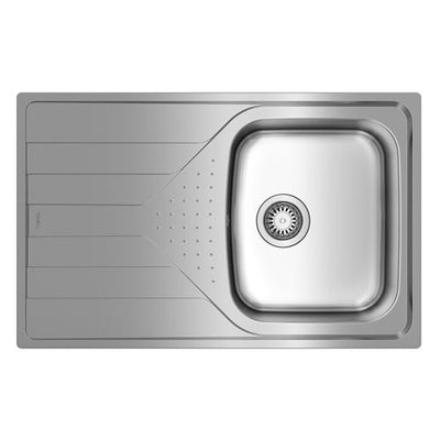 Fregadero 79x50 Teka Universe 45T-XP 1 Cubeta 1 Escurridor Reversible Inox