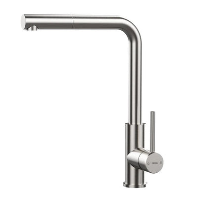 Grifo de cocina monomando Teka 116020022 inox caño alto extraíble
