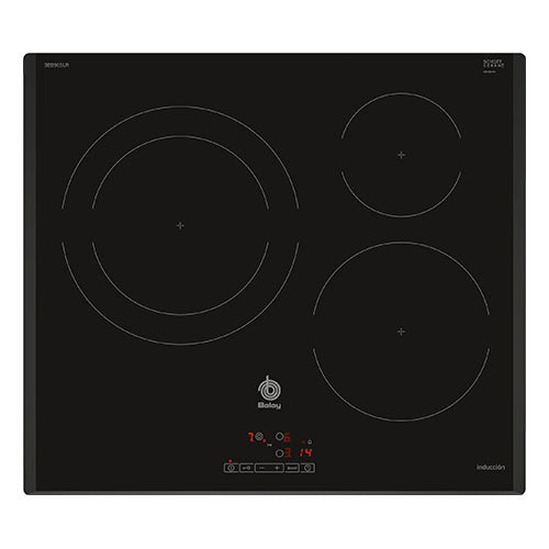 Inducción 3 Zonas 60cm Balay 3EB965LR 1 Zona-28cm Negro