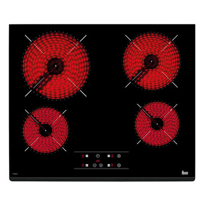 Vitrocerámica 4 Zonas 60cm Teka TZ 6415 1 Zona-21cm Negro