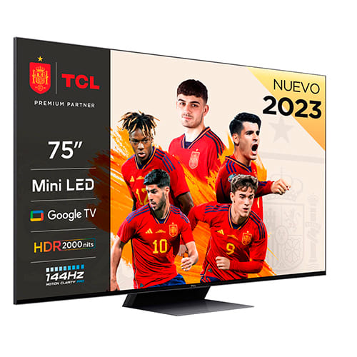 Televisor QLED 75" 4K UHD TCL 75C845 Google TV MiniLED Clase F