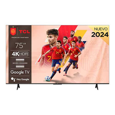 Televisor Led 75" 4K TCL 75P61B Smart TV Google TV Negro Clase E