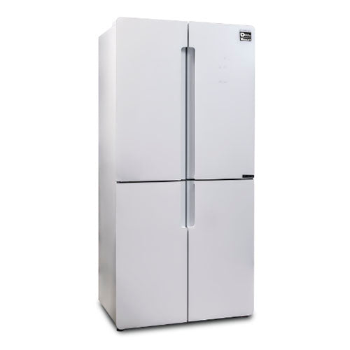 Frigorífico side by side 185X86 4 puertas Infiniton AMCB485GWNFT A+ cristal blanco