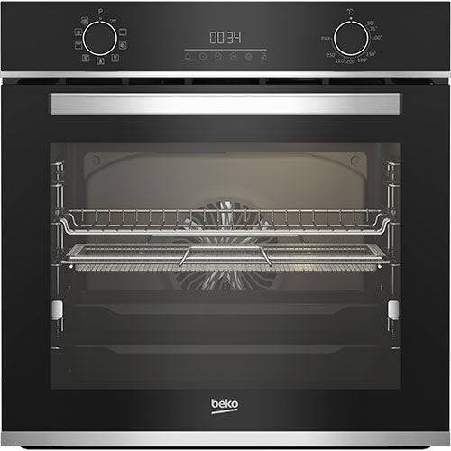Horno Multifunción 60cm 72L Beko BBIMA13300XS Airfry Cristal Negro A+