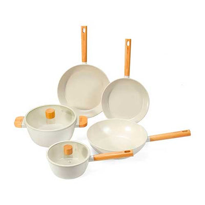 Set Cocina Becken BCS9591 2 Sartenes, Cacerola, Cazo, Wok Beig