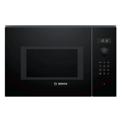 Microondas 25L 900W Bosch BEL554MB0 cristal negro apertura izquierda integral