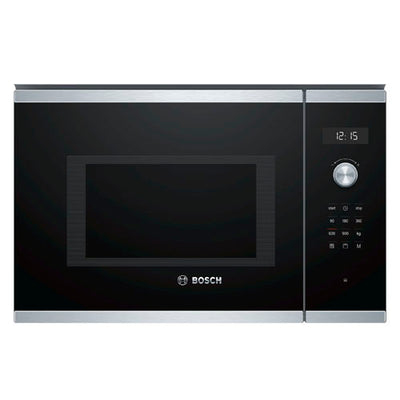 Microondas 25L 900W Bosch BEL554MS0 cromo/negro apertura izquierda integrable