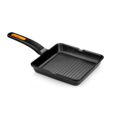 Sartén Grill 22cm Rayado Bra Efficent Plus Negro y Naranja