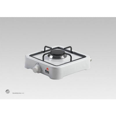 Hornillo de Gas Portátil 1 Fuego FM HG100 Blanco