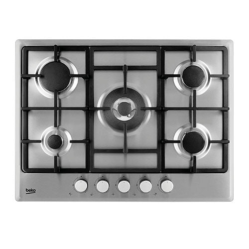 Placa a Gas 5 Fuegos BEKO HIAW75225SL Inox
