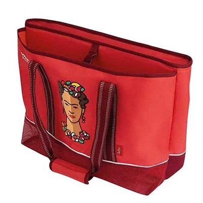 Bolsa Térmica Playa 30L Jata HPOR7030 Frida 2 Bolsillos Interiores Aislante Frío/Calor Rojo