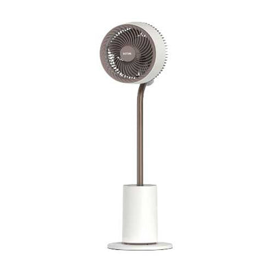 Ventilador de Pie 24W 18CM HTW HTWVP20FJD Con Lámpara Oscilante Aromaterapia Mando Blanco