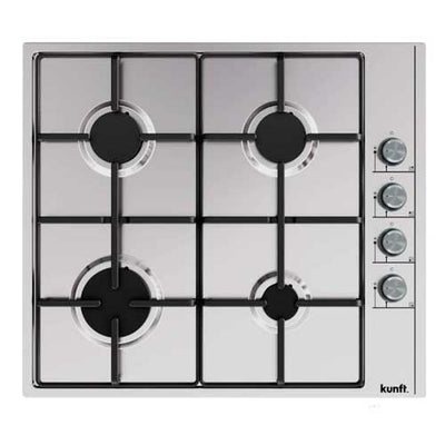 Encimera Gas 4 Fuegos 62.6cm Kunft KGH8853 Inox