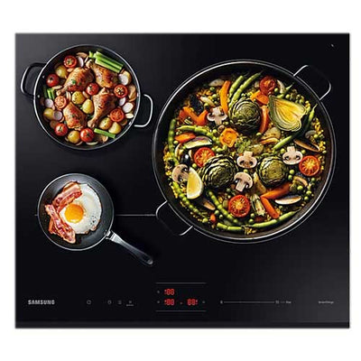 Inducción 3 Zonas 60cm Samsung NZ63C4036GKU1 1 Zona 32cm Negro