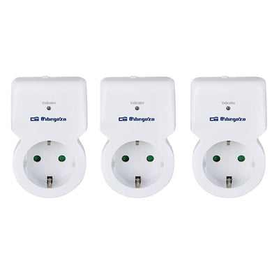 Pack de 3 Enchufes Inteligentes Orbegozo PG30 con Mando a Distancia