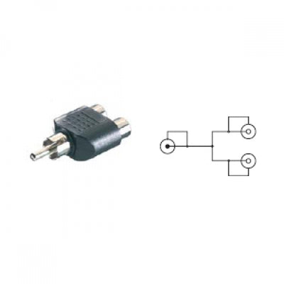 Adaptador Rca Macho A 2rca Hembra