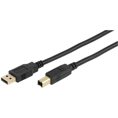 Cable Vivanco USB-A a USB-B 2.0 Gold 5m