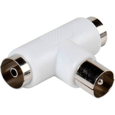 Adaptador Divisor de Antena Coaxial en T Vivanco 48019