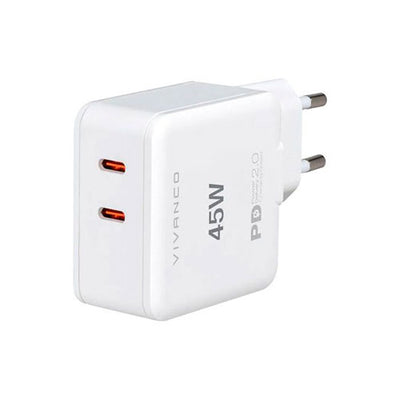 Cargador Doble C 20W+25W Vivanco VV63197 Blanco