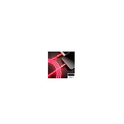 Cable carga y datos USB tipo C Wirboo con luz roja