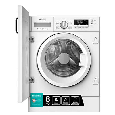 Lavadora 8 KG 1400RPM Hisense WF3M841BWIES Integrable Blanca Clase A