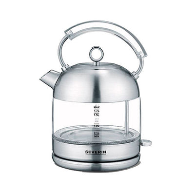 Hervidor 1,7L Severin WK3459 Luz Led Cristal Retro Gris